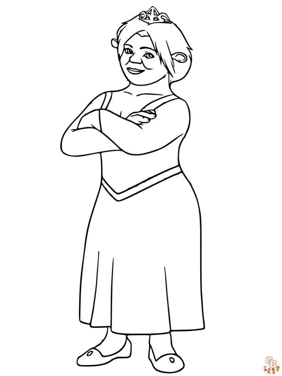 free coloring page fiona the princess