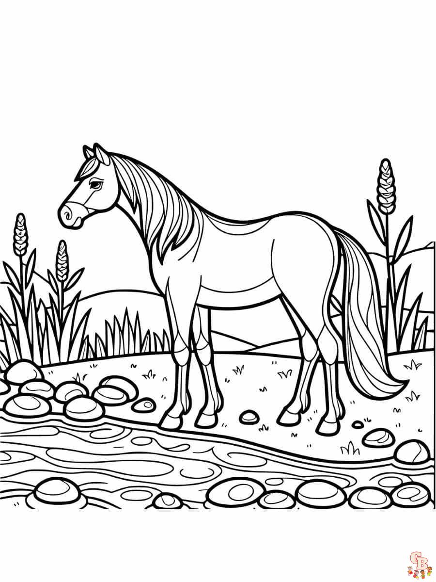 free coloring pages horses