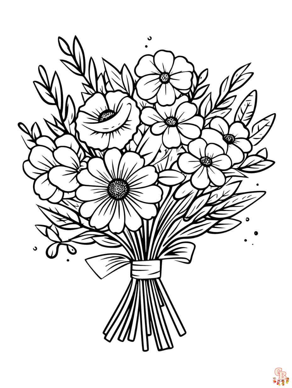 free flower printable coloring pages