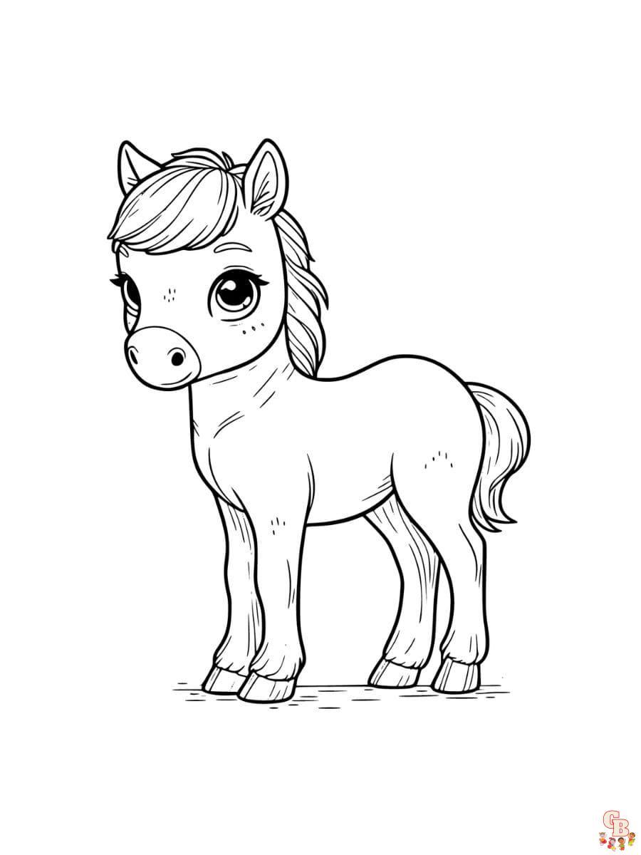 free horse coloring pages printable