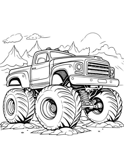 Monster Truck Coloring Pages Free Printable