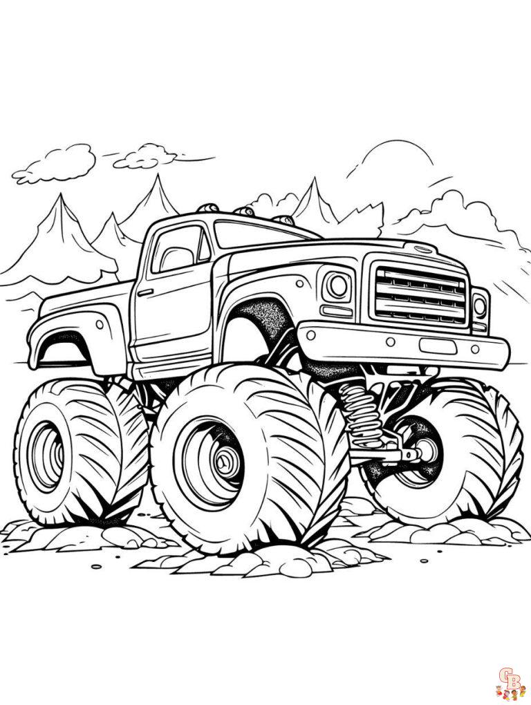 Monster Truck Coloring Pages Free Printable