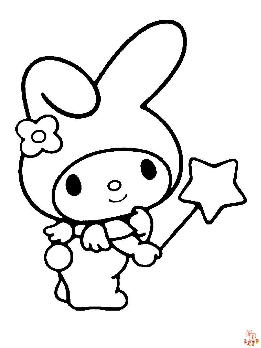 free my melody coloring pages to print