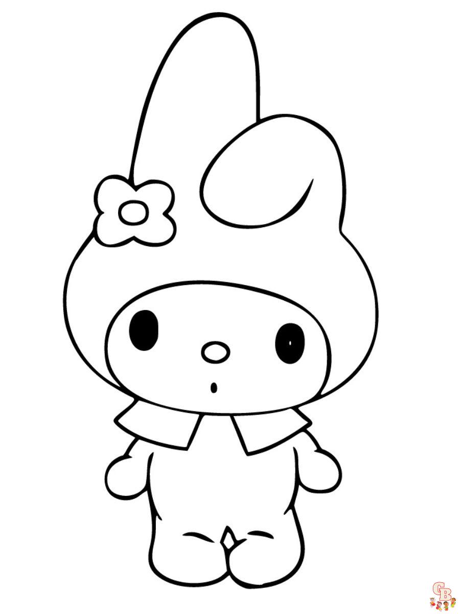 free my melody coloring pages