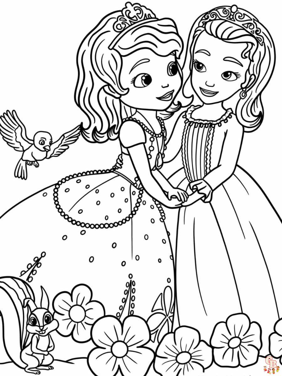 free princess sofia coloring pages