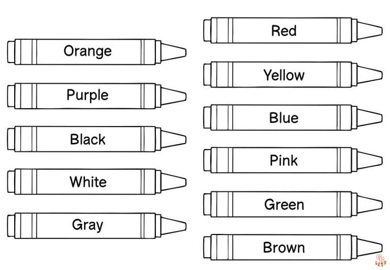 Printable Crayon Coloring Pages Free For Kids And Adults