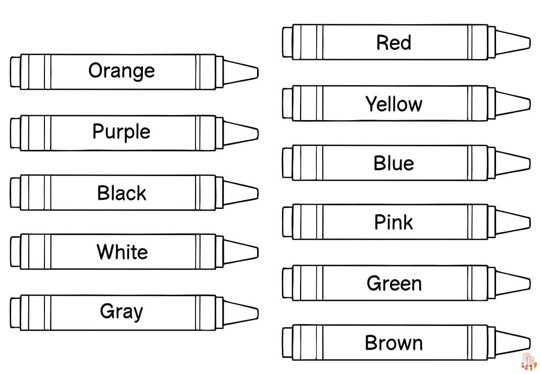 free printable crayon coloring pages