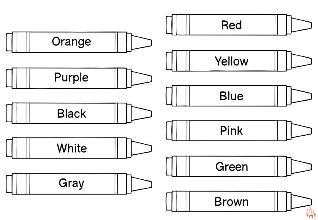 Color The Crayons Coloring Page