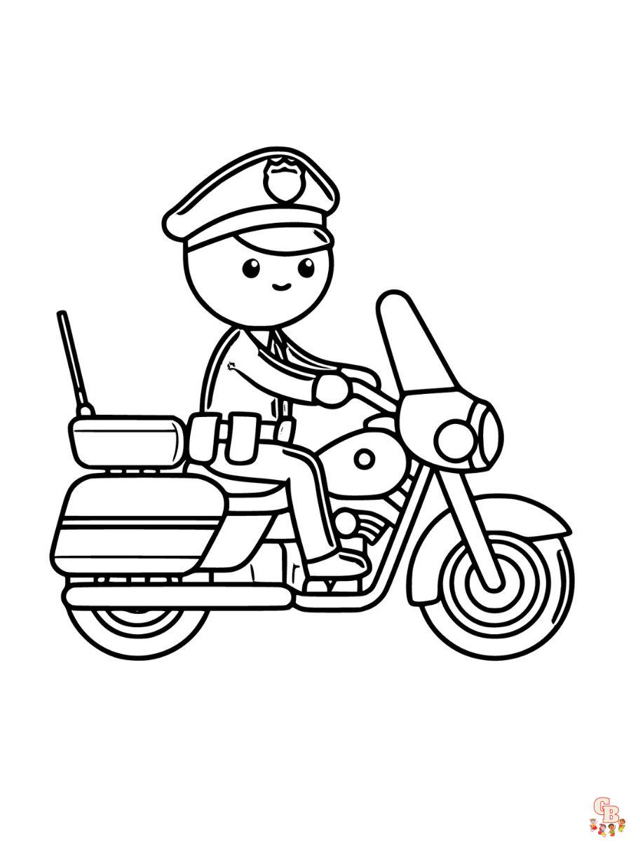 free printable police coloring pages