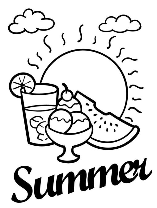 Summer Coloring Pages Free and Printable for Kids and Adults