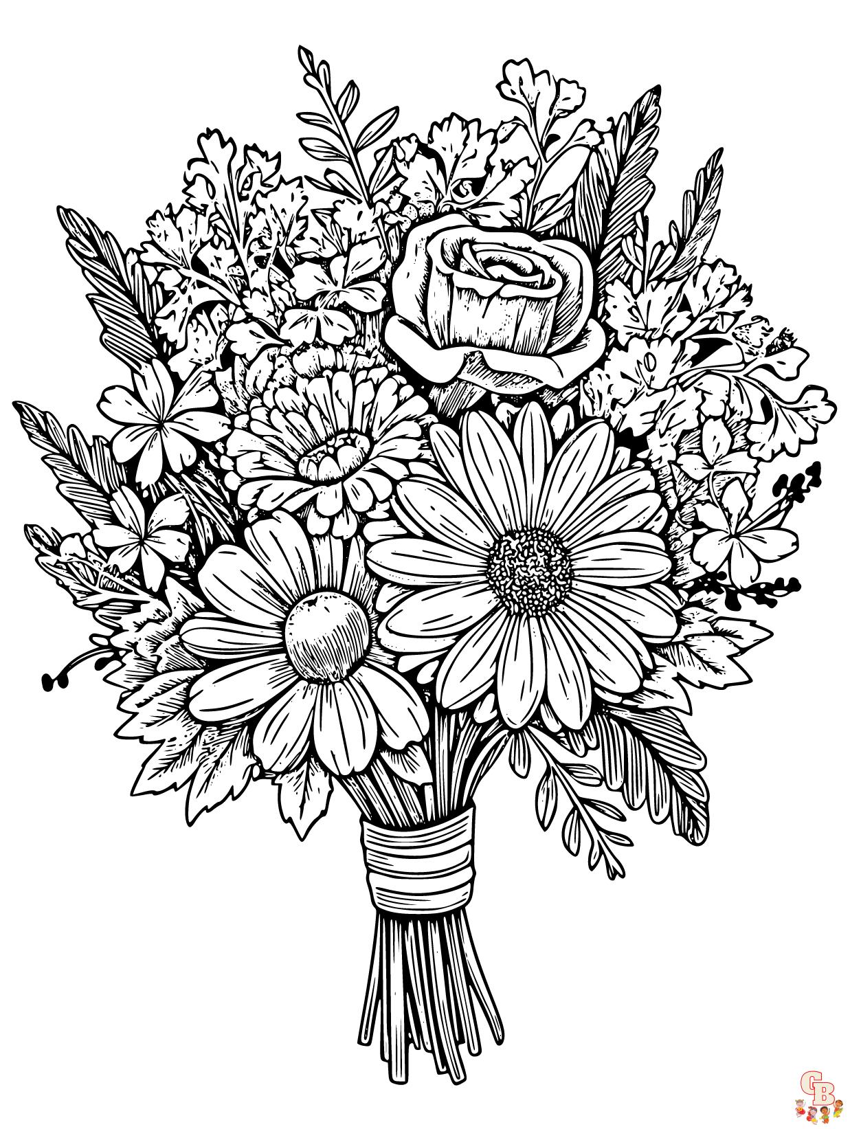 free flower coloring pages printable edge