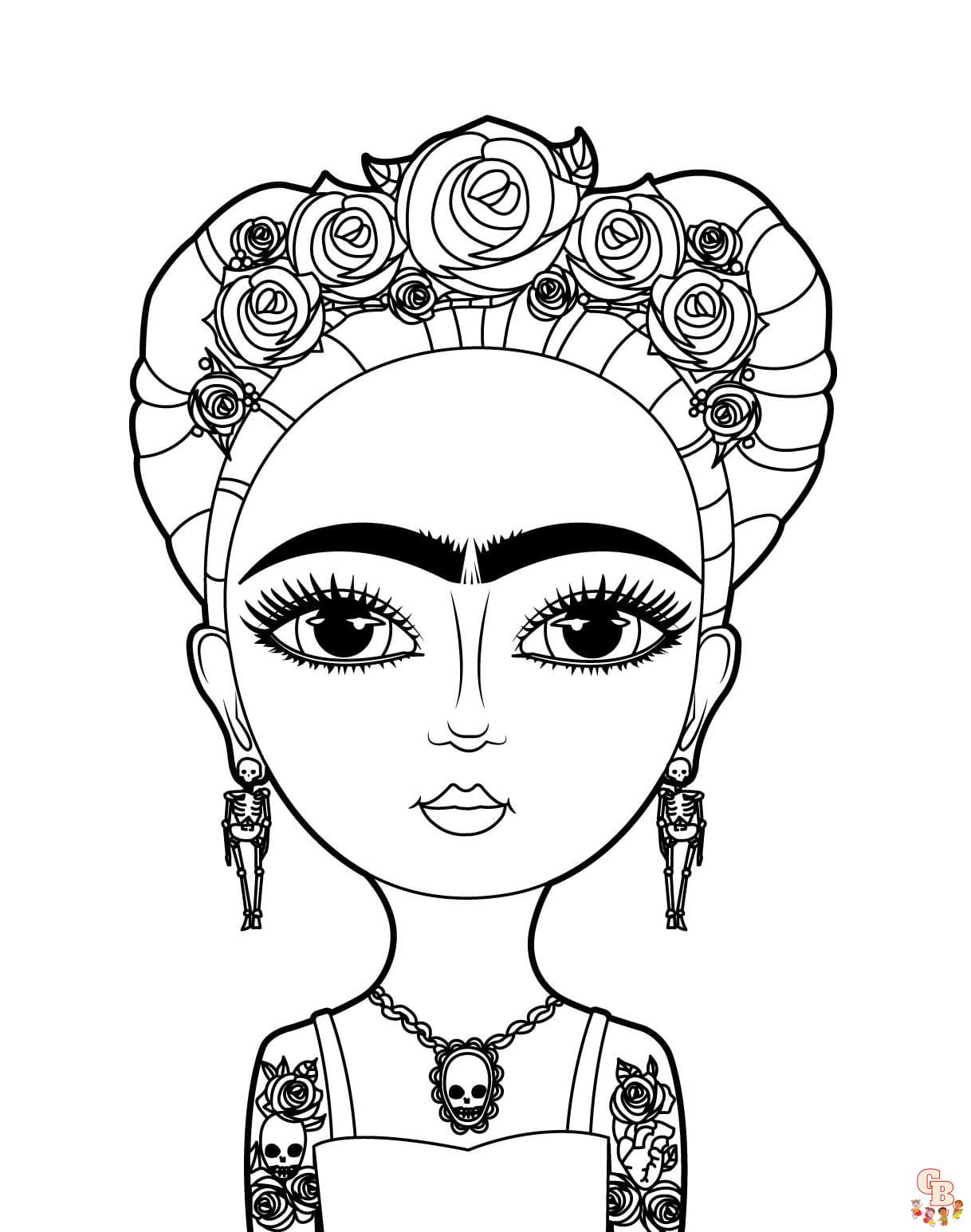 Frida Kahlo Coloring Pages