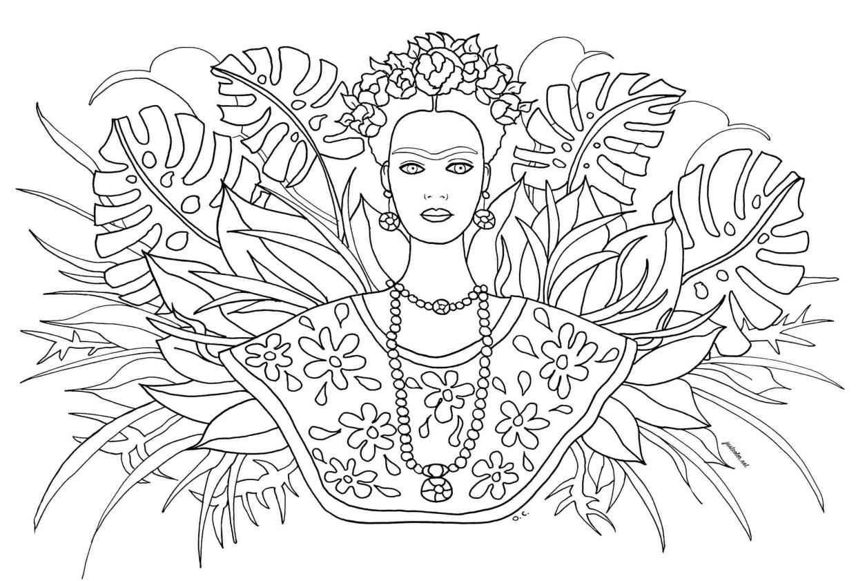 Coloriages Frida Kahlo Imprimables Gratuits Pour Les Enfants Et Les Adultes 6730