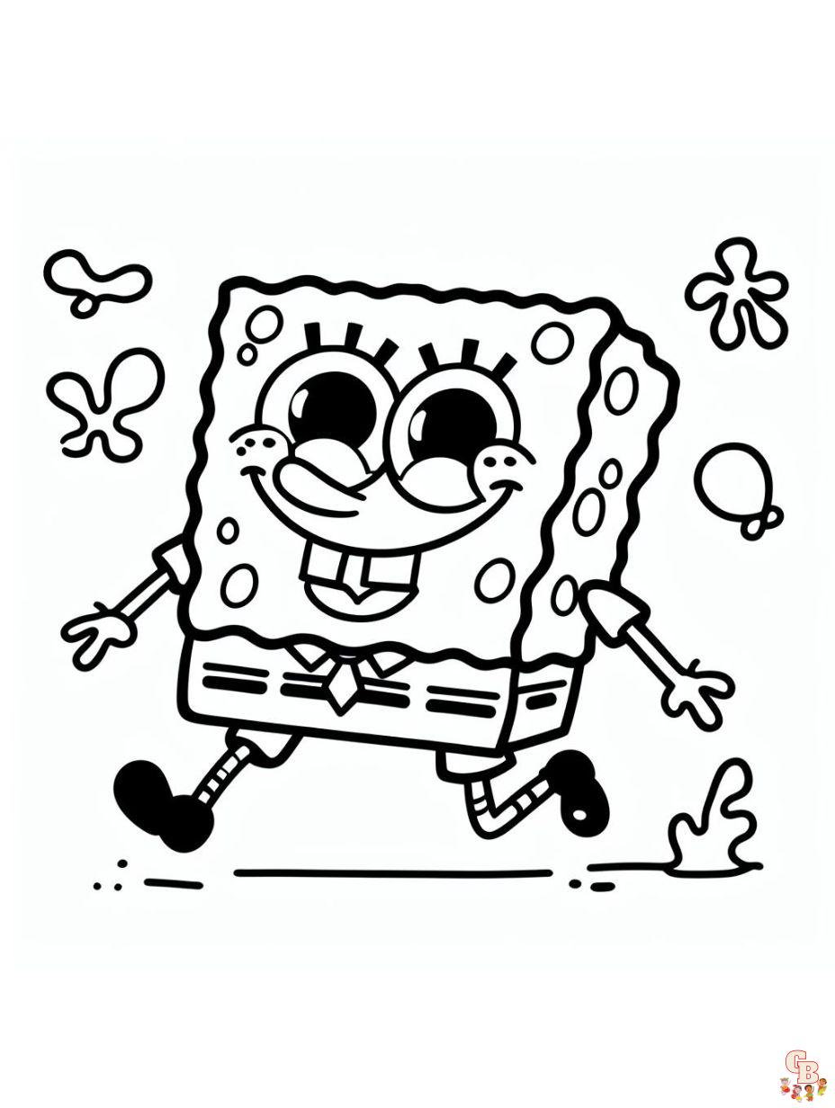 funny spongebob coloring pages