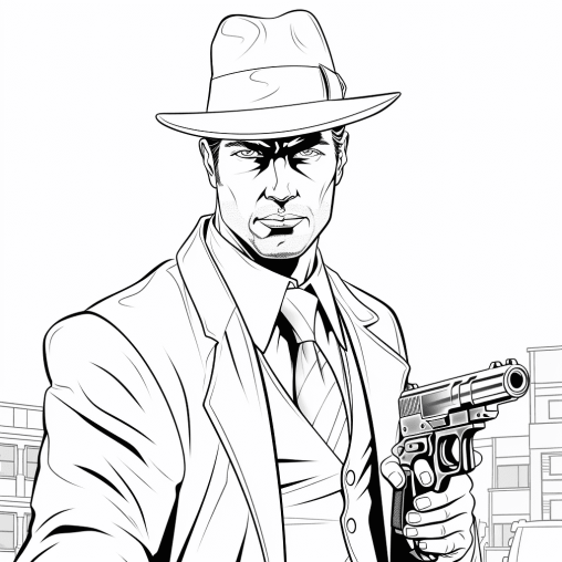 Printable Gangster Coloring Pages Free For Kids And Adults