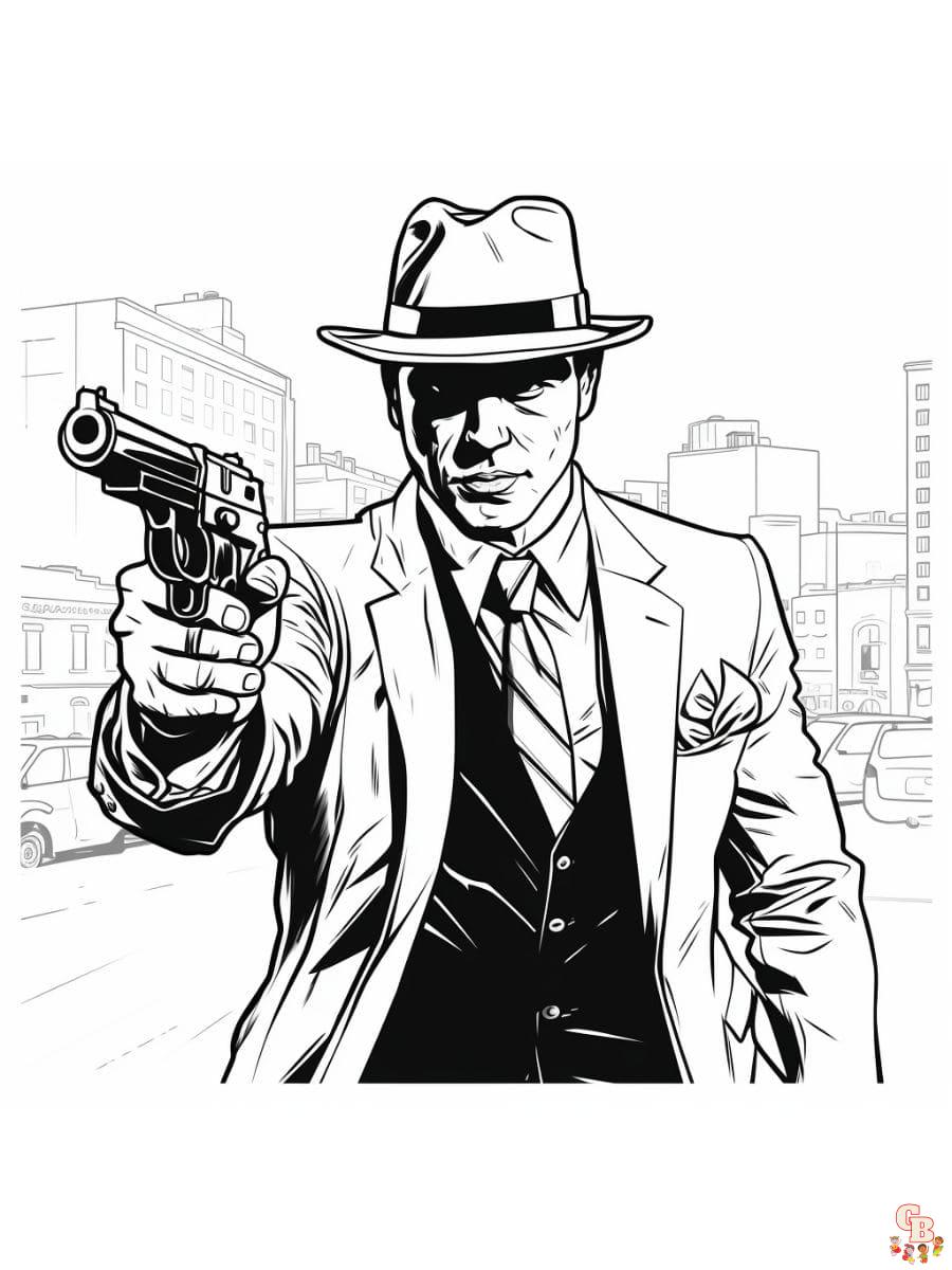 Gangster Coloring Pages