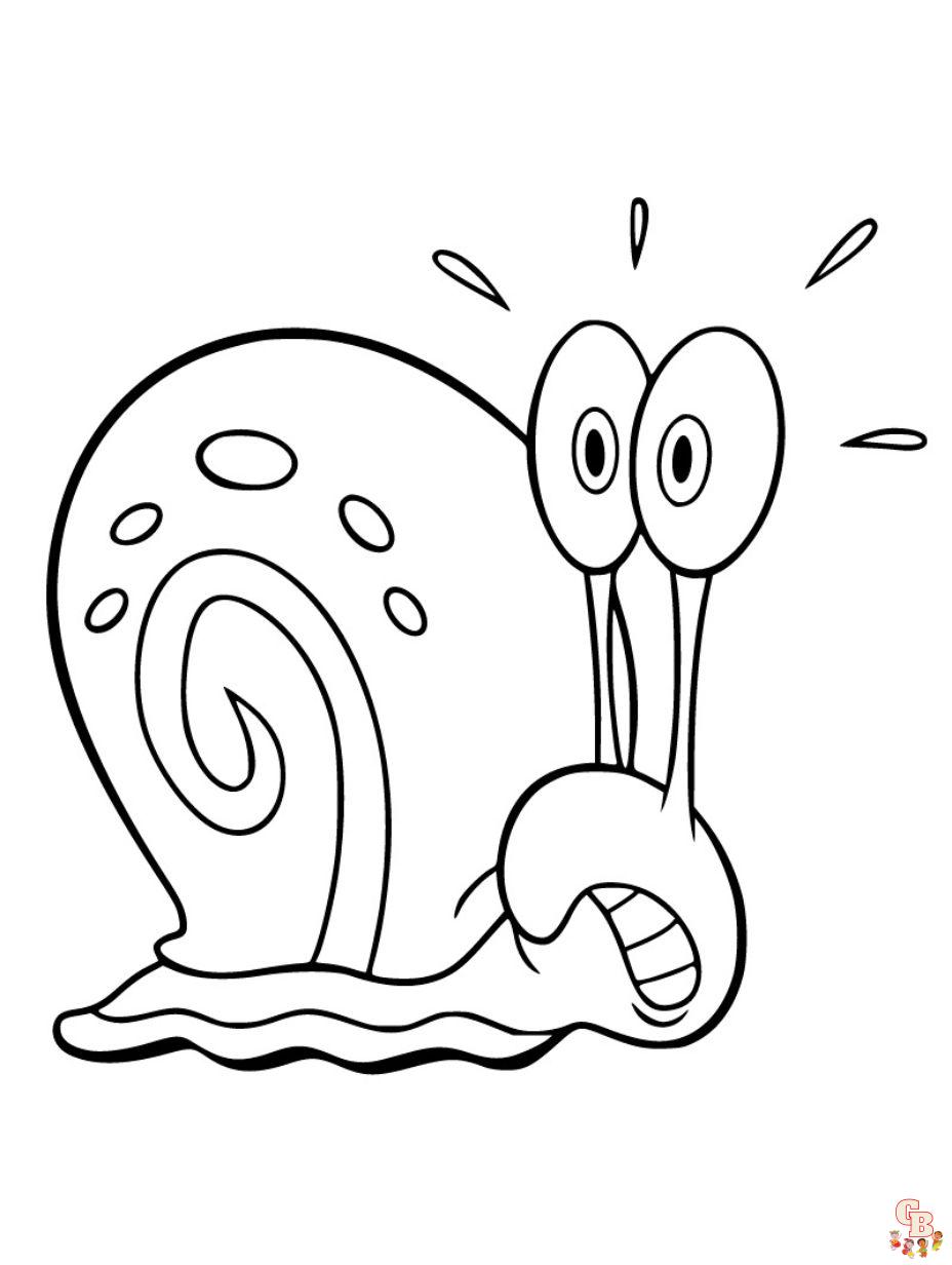 gary from spongebob coloring pages