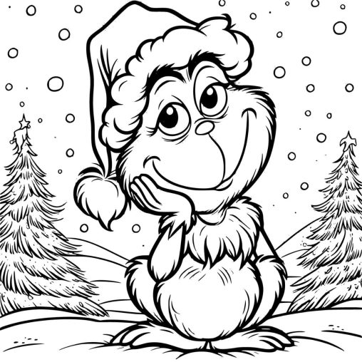 Free Grinch Christmas Coloring Pages Printable