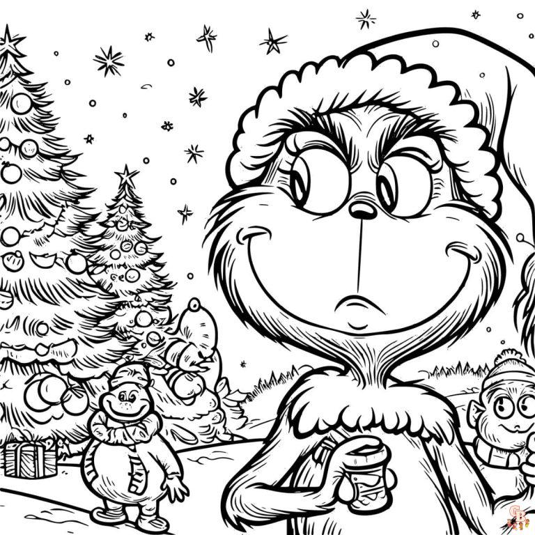 Free Grinch Christmas Coloring Pages Printable