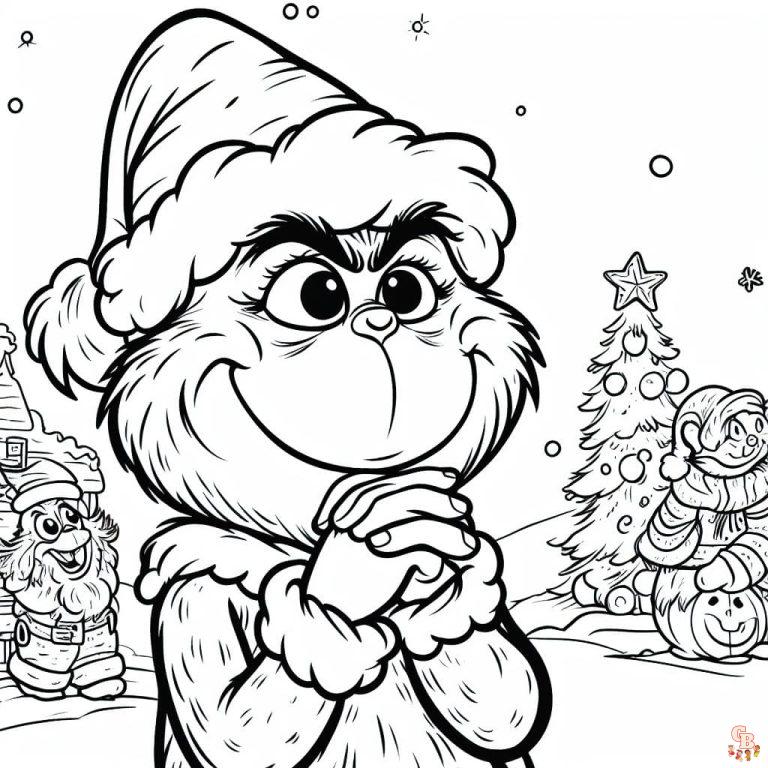 Free Grinch Christmas Coloring Pages Printable