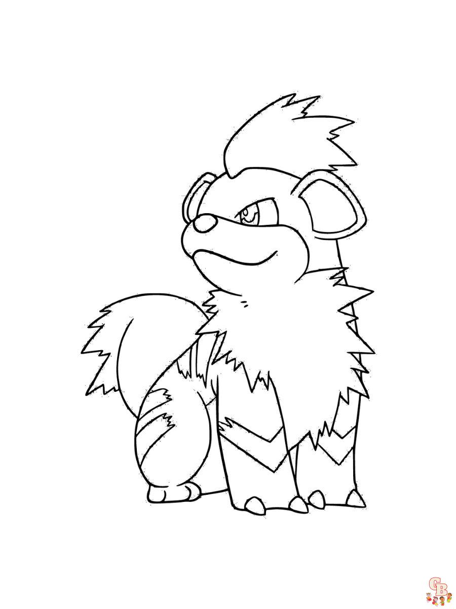 growlithe coloring pages