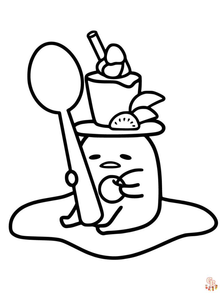 Printable Gudetama Coloring Pages Free For Kids And Adults