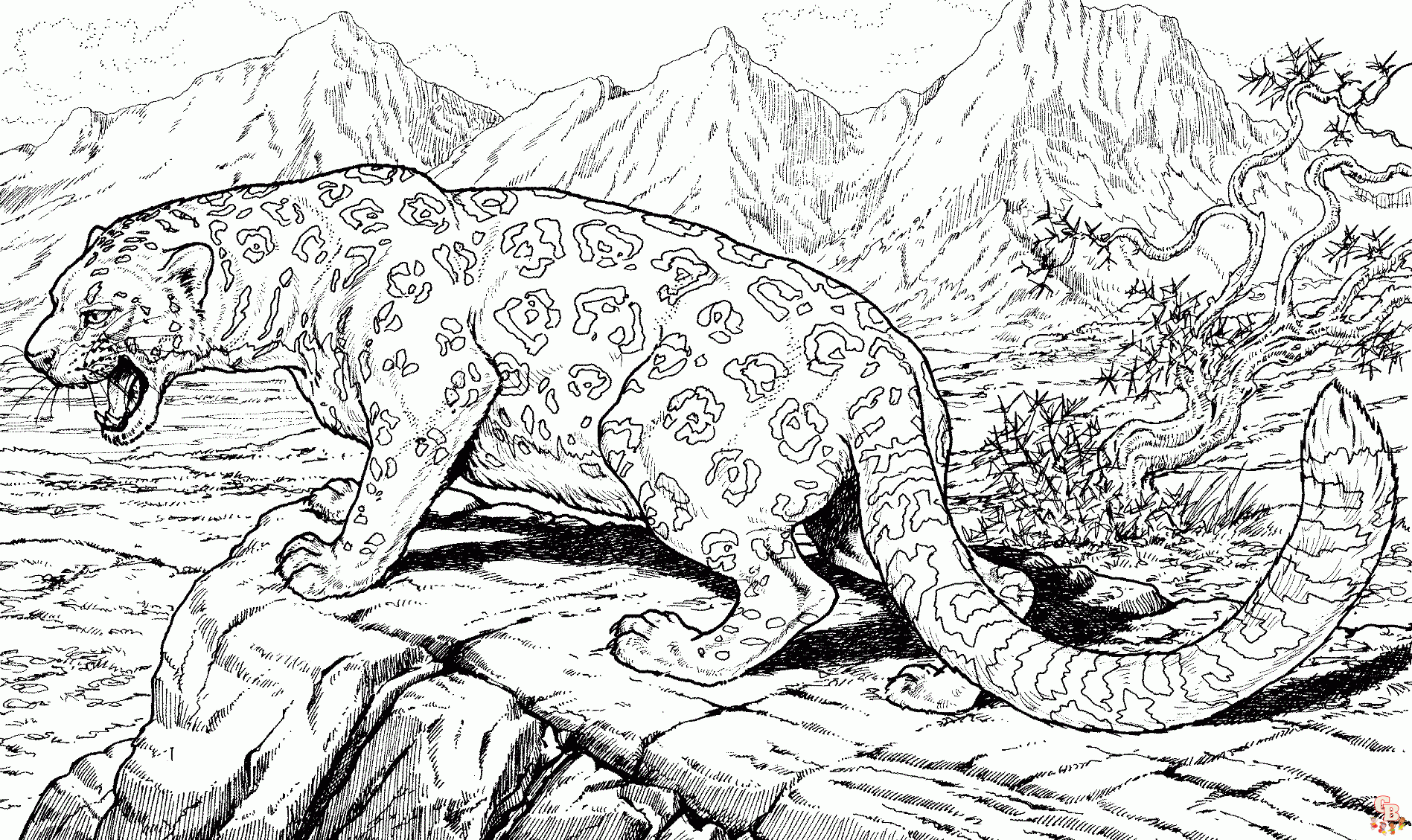hard animal coloring pages