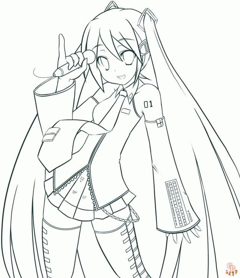 Miku Coloring Pages