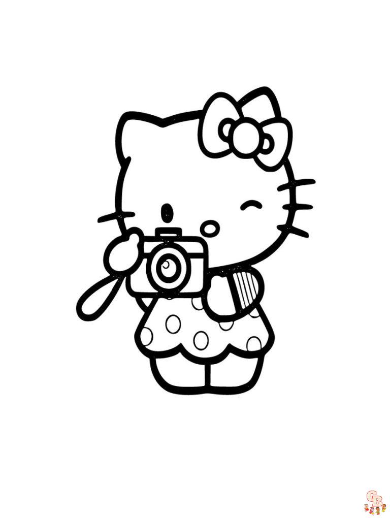 10 Fun Hello Kitty Coloring Pages Featuring Glasses: Unleash Your Artistic Flair!