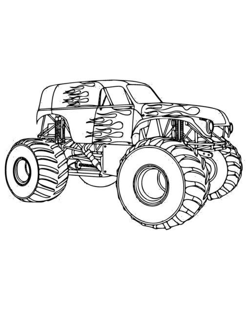 Monster Truck Coloring Pages Free Printable