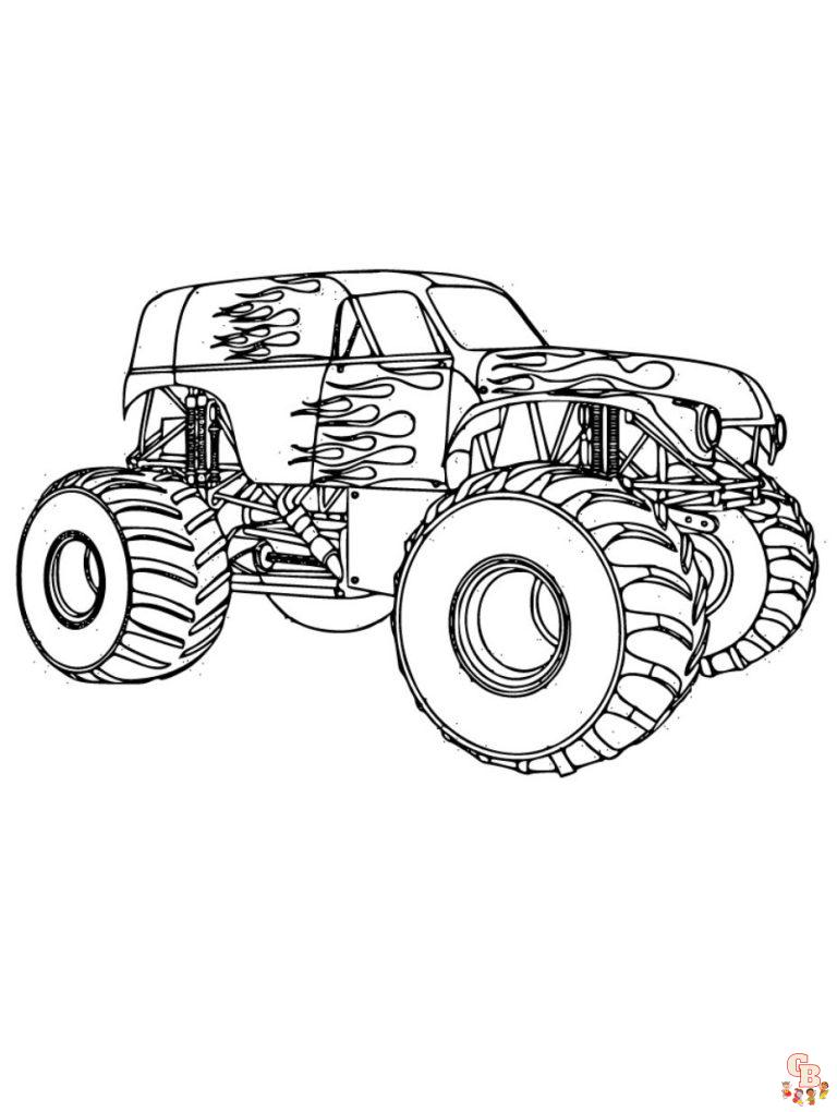 Monster Truck Coloring Pages Free Printable