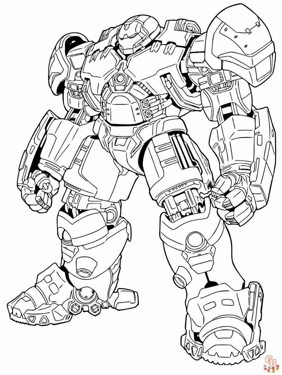 hulk buster coloring pages