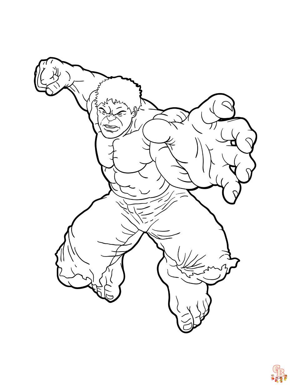 hulk coloring pages free