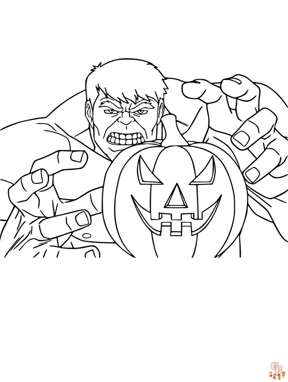 hulk halloween coloring pages
