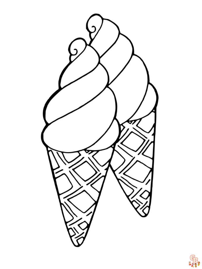 Dibujos Para Colorear De Helados Dulce Y Divertido Para Niños Gbcoloring 6390