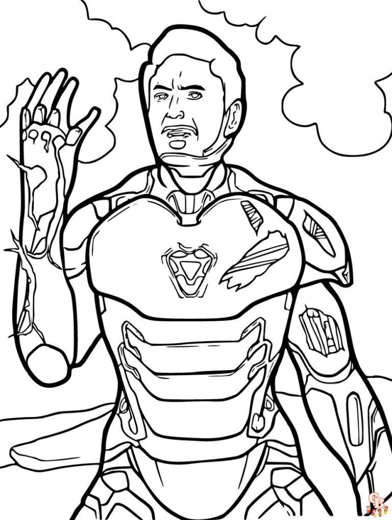 10 Iron Man Coloring Pages Endgame: Unleash Your Inner Superhero