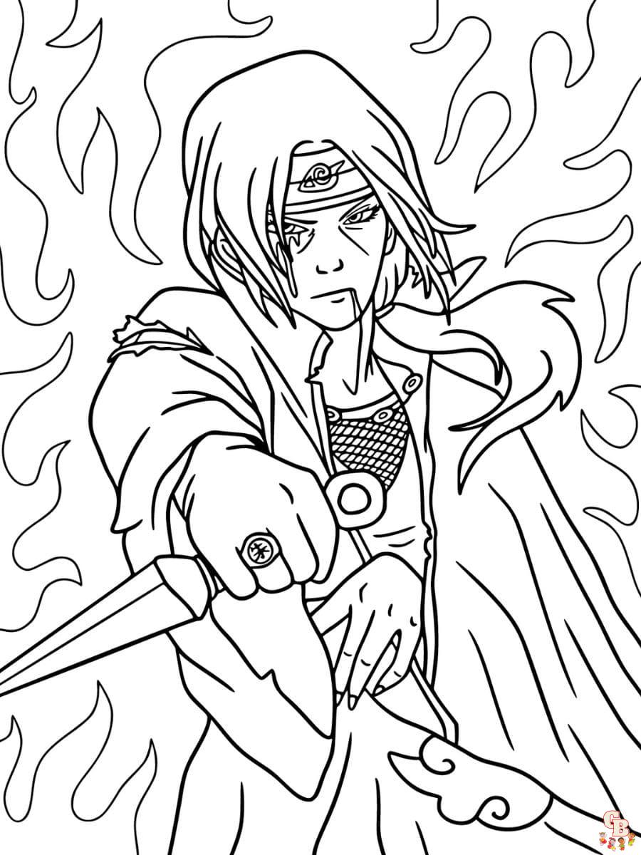 itachi coloring page free