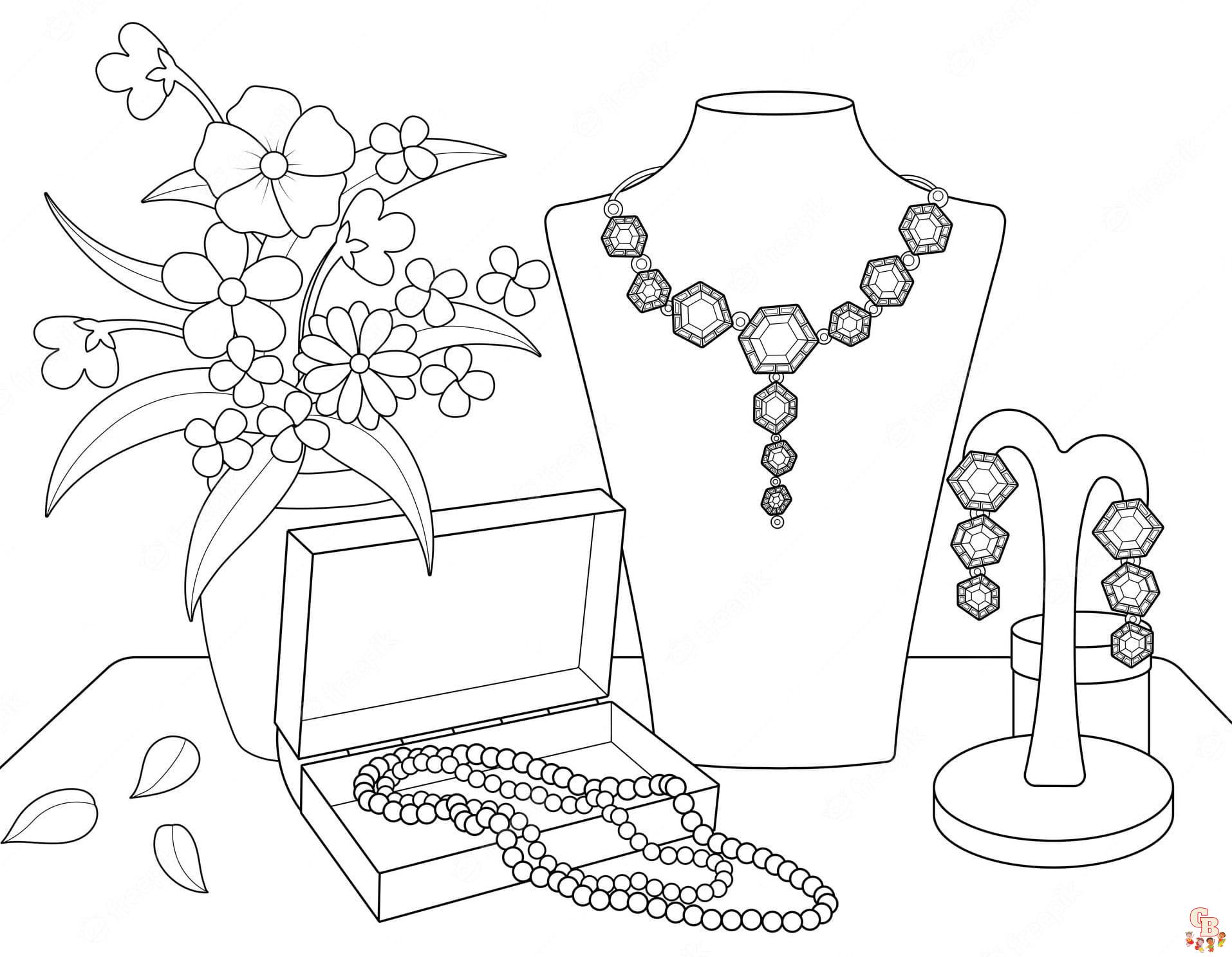 Jewelry Coloring Pages