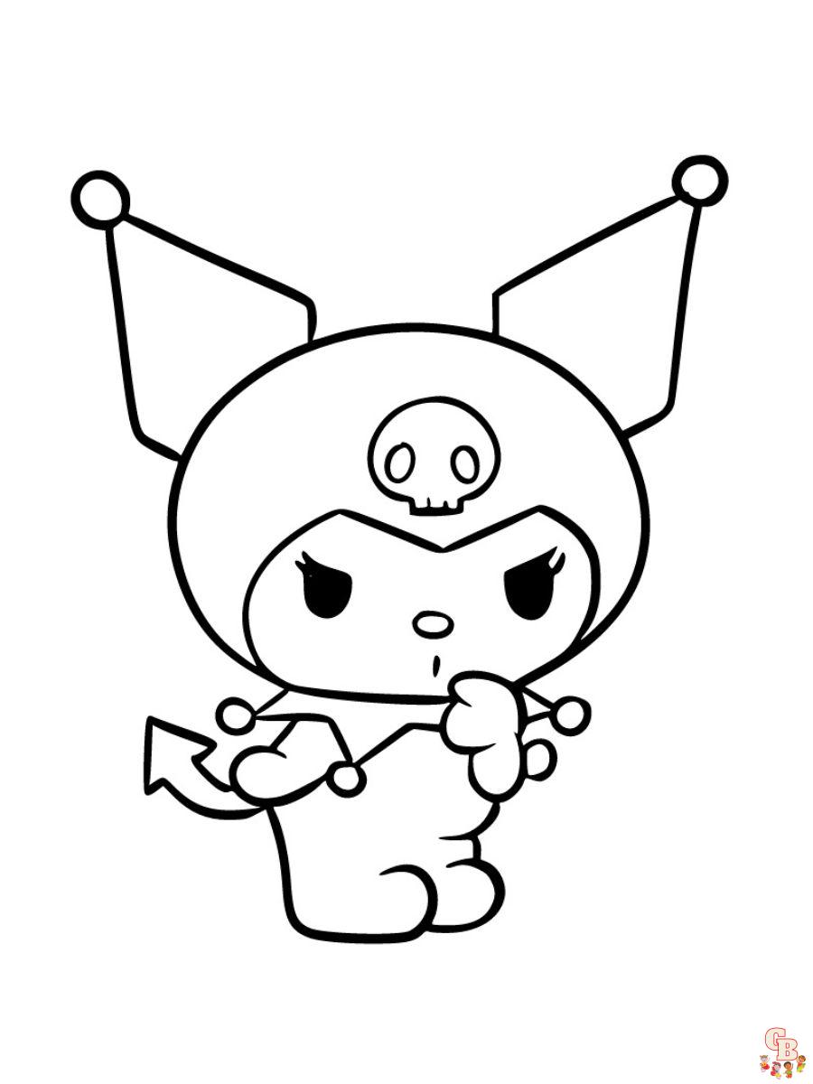 kuromi coloring pages pdf