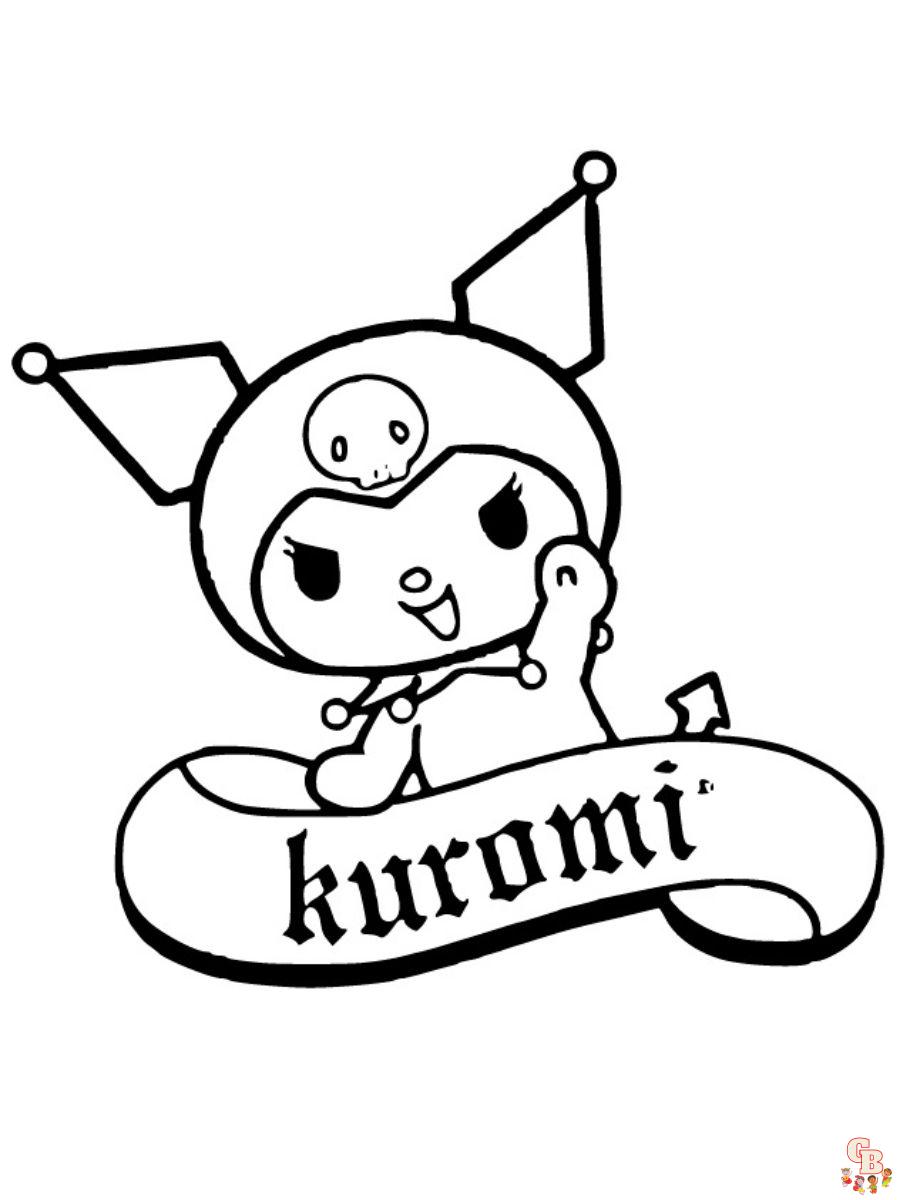 kuromi coloring pages