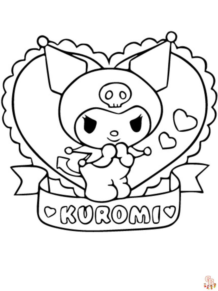 kuromi cute coloring pages
