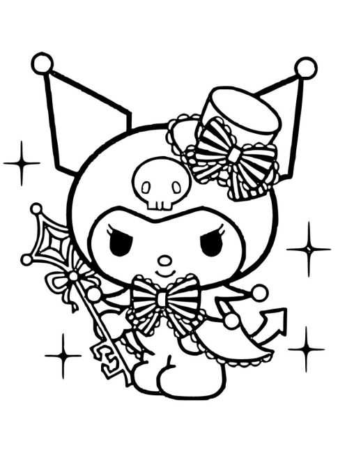 Printable Kuromi Coloring Pages | Free and Easy to Print