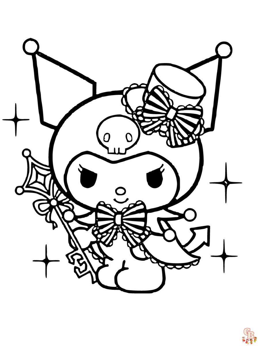 kuromi halloween coloring pages printtable