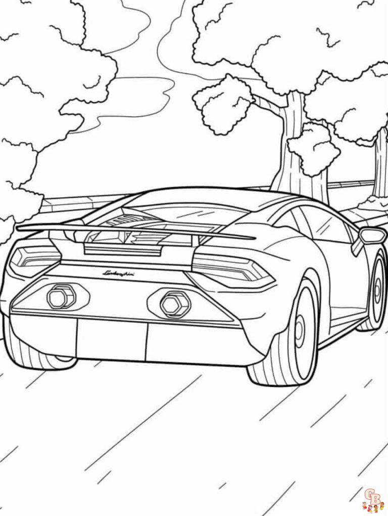 Lamborghini Coloring Pages - Get Free Printables at GBcoloring