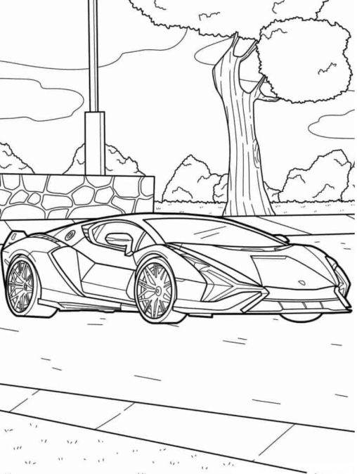 Lamborghini Coloring Pages - Get Free Printables at GBcoloring