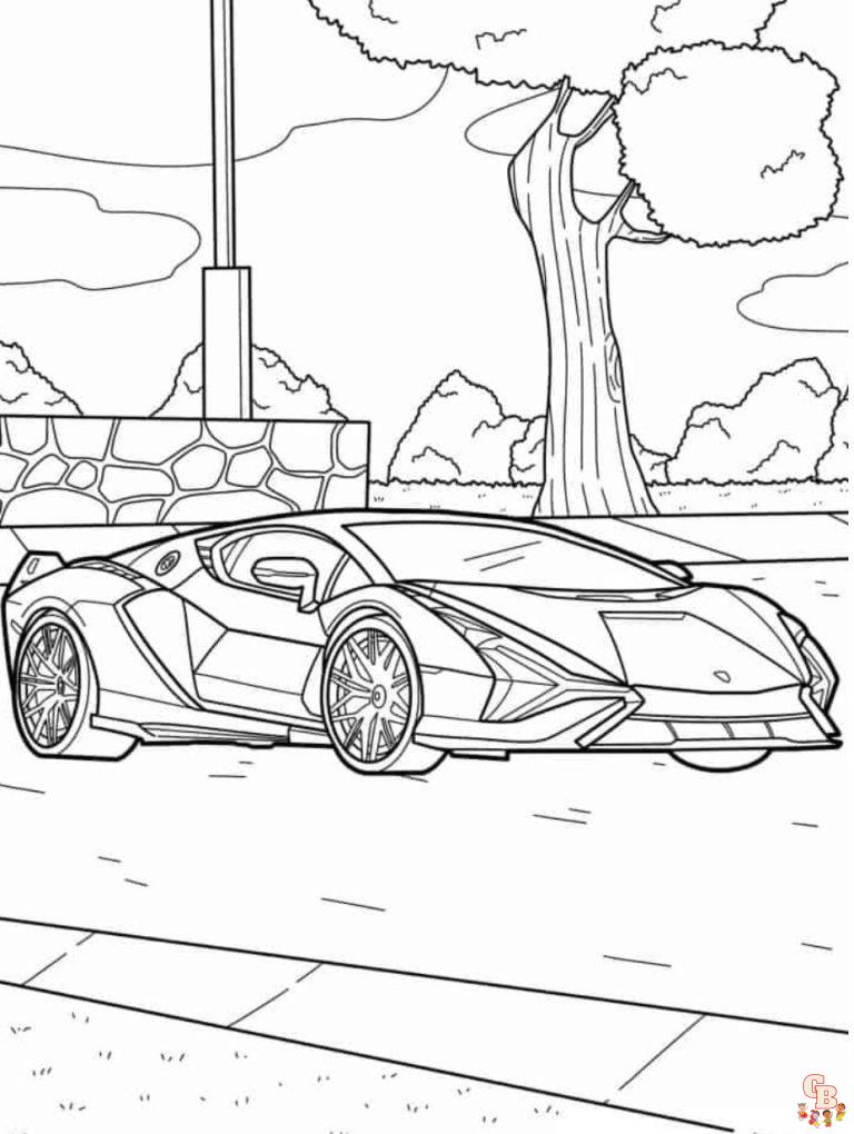 Lamborghini Coloring Pages - Get Free Printables at GBcoloring