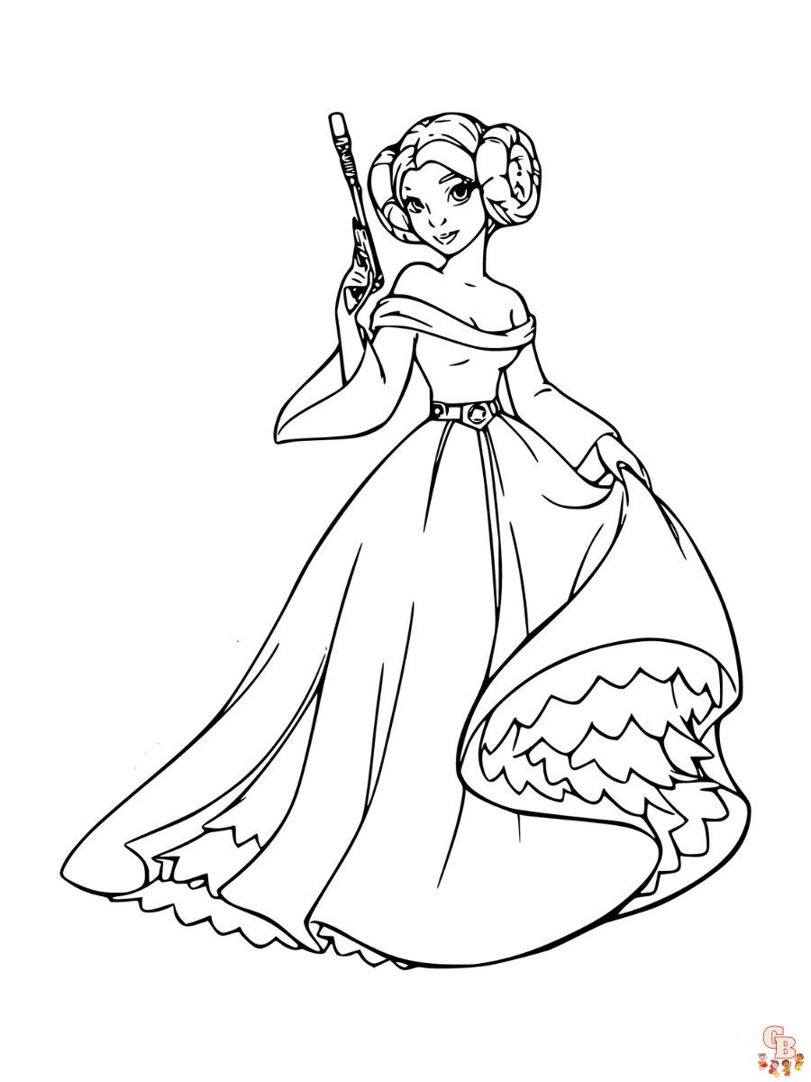leah princess desenhos para colorir