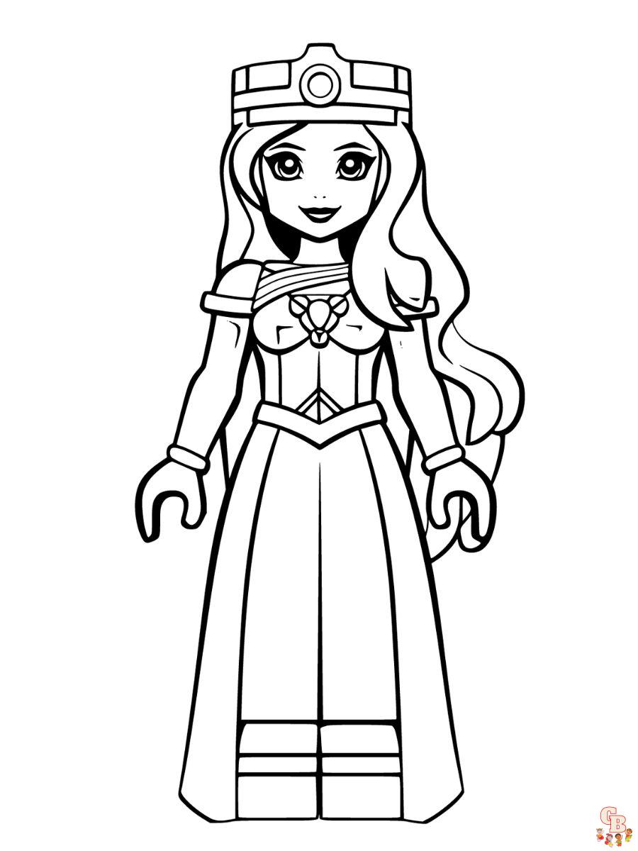 lego princess desene de colorat