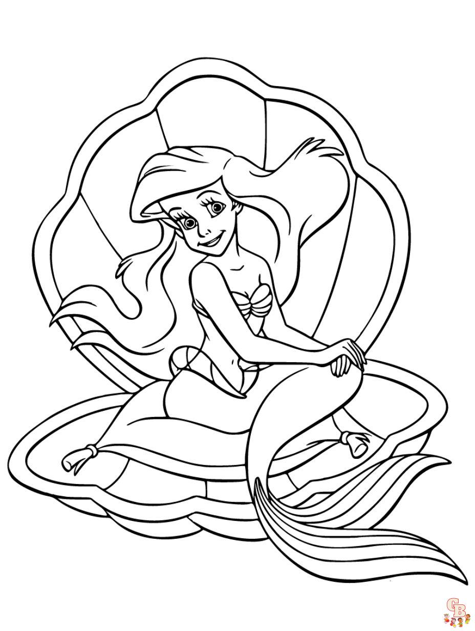 Mermaid coloring pages