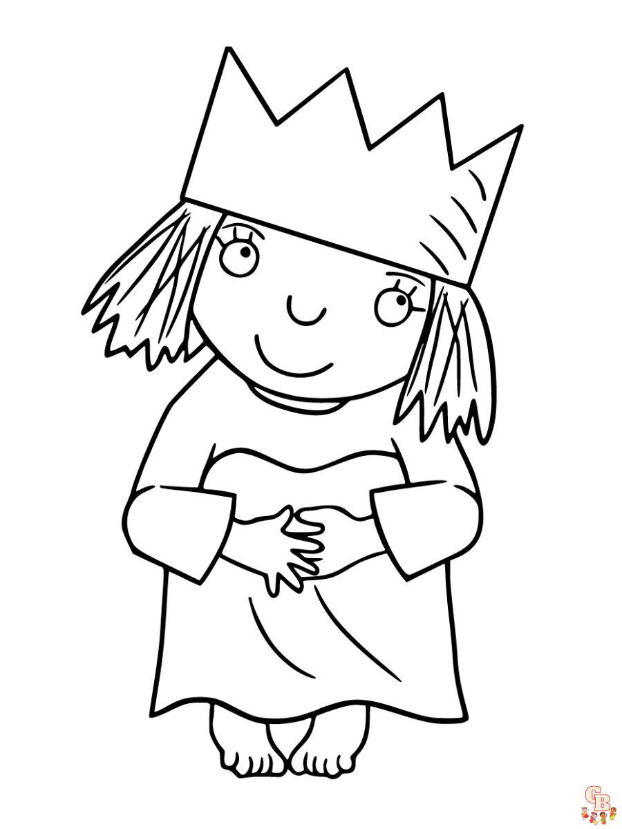 La pequeña princesa serie de televisión dibujos para colorear.